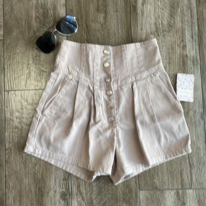 Free People Cream Shorts